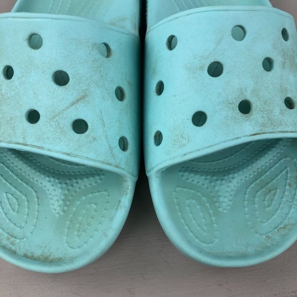 Crocs Unisex Size 8M 10W Classic Blue Open Toe Slip On Lightweight Slides 206121 - Picture 7 of 13